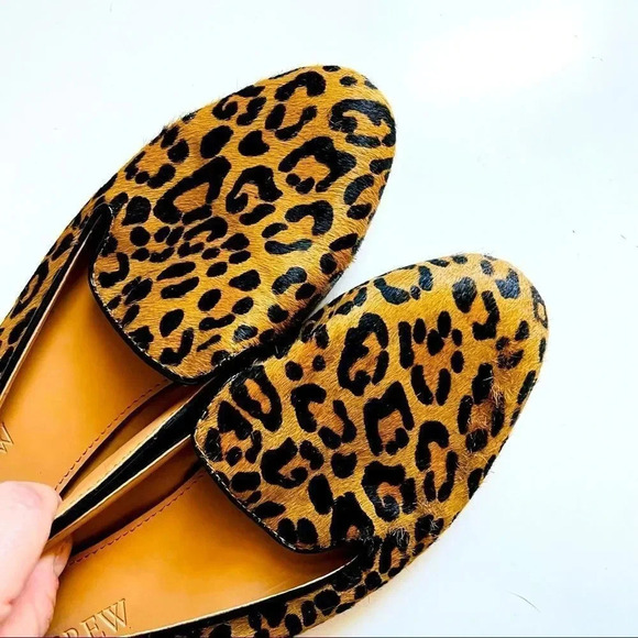 J. Crew Addie Leopard Print Calf Hair Loafers - Picture 7 of 9